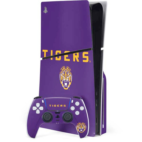 Louisiana State University - LSU Tigers Purple PS5 Slim Disk Bundle Skin
