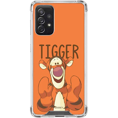 Disney Winnie the Pooh Tigget Portrait Galaxy A72 5G Clear Case