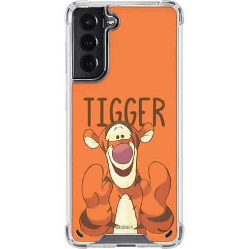 Disney Winnie the Pooh Tigget Portrait Galaxy S21 5G Clear Case