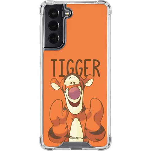 Disney Winnie the Pooh Tigget Portrait Galaxy S22 Clear Case