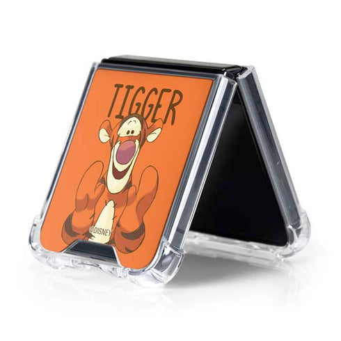 Disney Winnie the Pooh Tigget Portrait Galaxy Z Flip5 5G Clear Case