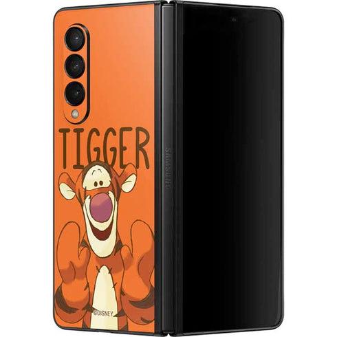 Disney Winnie the Pooh Tigget Portrait Galaxy Z Fold3 5G Skin