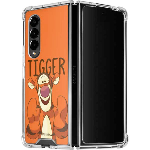 Disney Winnie the Pooh Tigget Portrait Galaxy Z Fold4 5G Clear Case