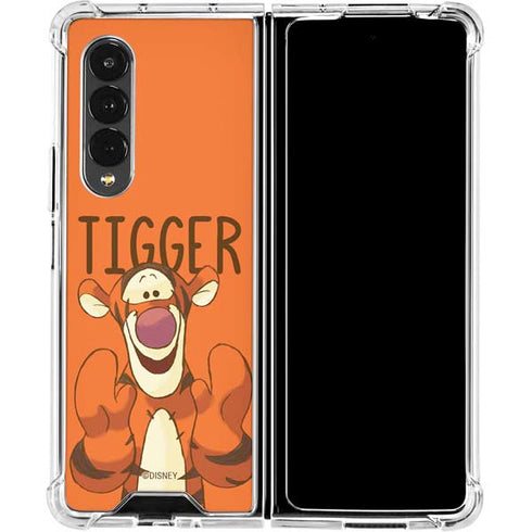 Disney Winnie the Pooh Tigget Portrait Galaxy Z Fold4 5G Clear Case