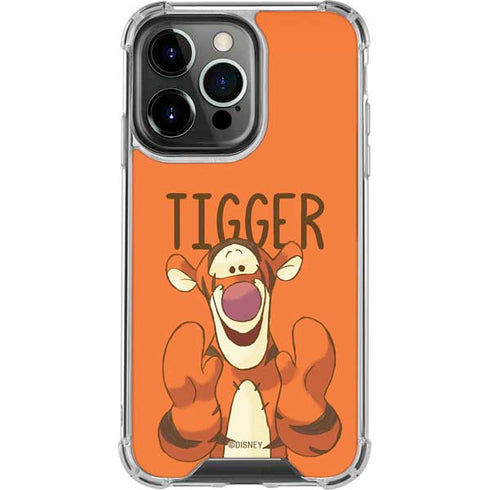 Disney Winnie the Pooh Tigget Portrait iPhone 14 Pro Clear Case