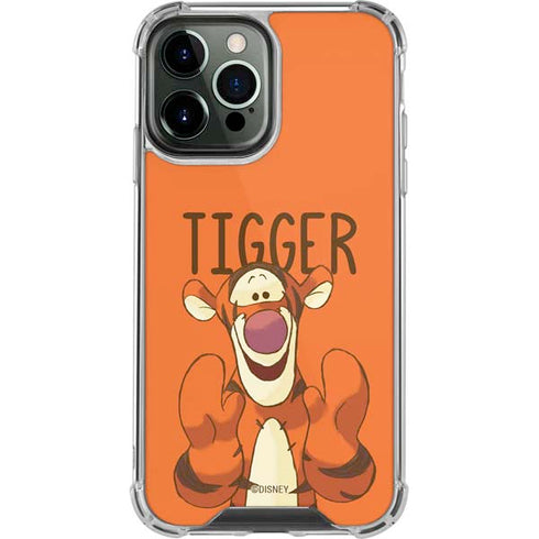 Disney Winnie the Pooh Tigget Portrait iPhone 14 Pro Max Clear Case