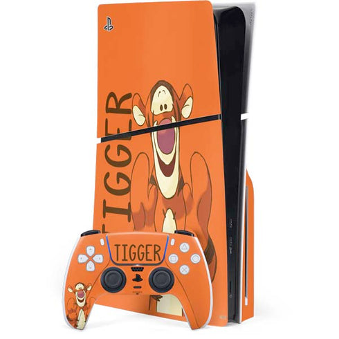 Disney Winnie the Pooh Tigget Portrait PS5 Slim Disk Bundle Skin