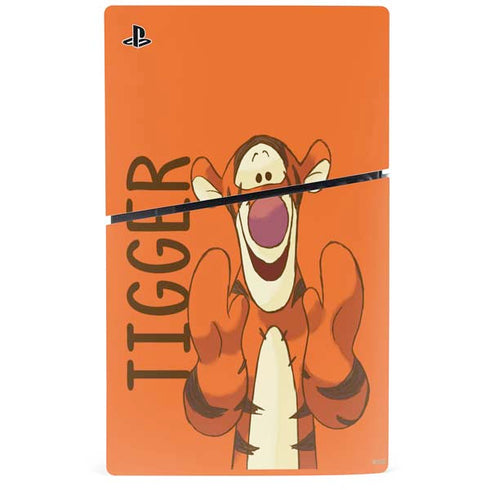 Disney Winnie the Pooh Tigget Portrait PS5 Slim Digital Edition Console Skin