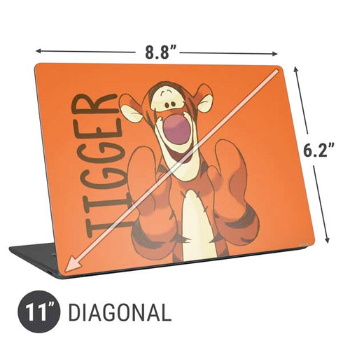 Disney Winnie the Pooh Tigget Portrait Universal Laptop 11in (8.8 x 6.2in) Skin