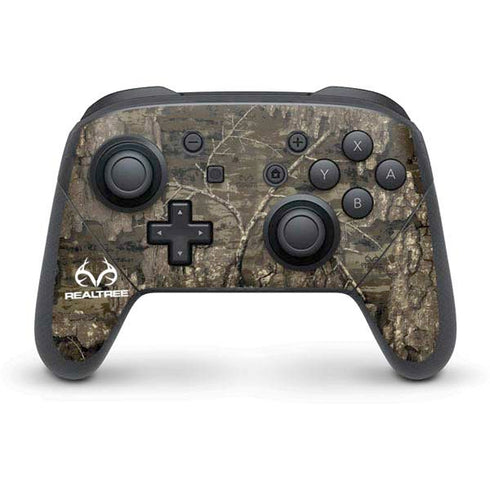 RealTree Timber Camo Nintendo Switch Pro Controller Skin
