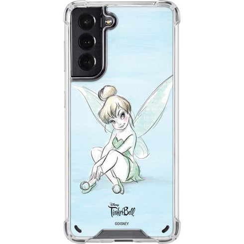Disney Tinker Bell Sketch Art Galaxy S21 5G Clear Case