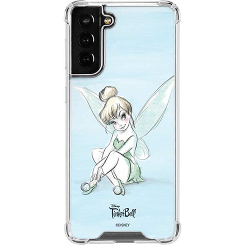 Disney Tinker Bell Sketch Art Galaxy S21 FE Clear Case