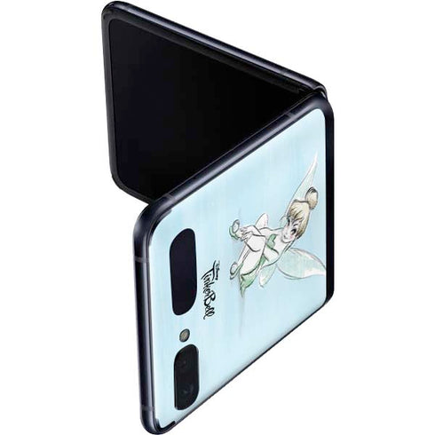 Disney Tinker Bell Sketch Art Galaxy Z Flip Skin
