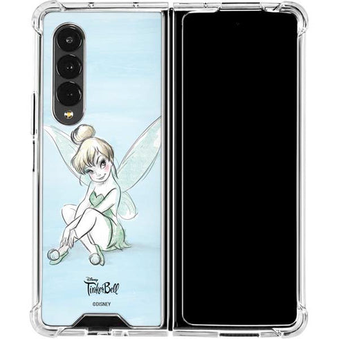 Disney Tinker Bell Sketch Art Galaxy Z Fold4 5G Clear Case