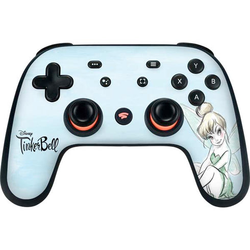 Disney Tinker Bell Sketch Art Google Stadia Controller Skin