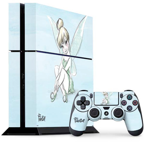 Disney Tinker Bell Sketch Art PS4 Console and Controller Bundle Skin