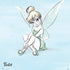 Disney Tinker Bell Sketch Art PS4 Pro/Slim Controller Skin
