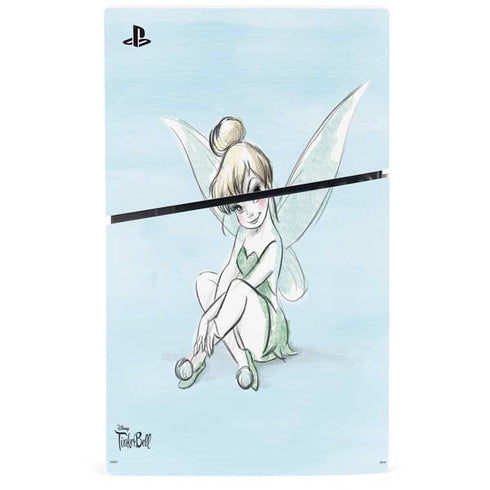 Disney Tinker Bell Sketch Art PS5 Slim Digital Edition Console Skin