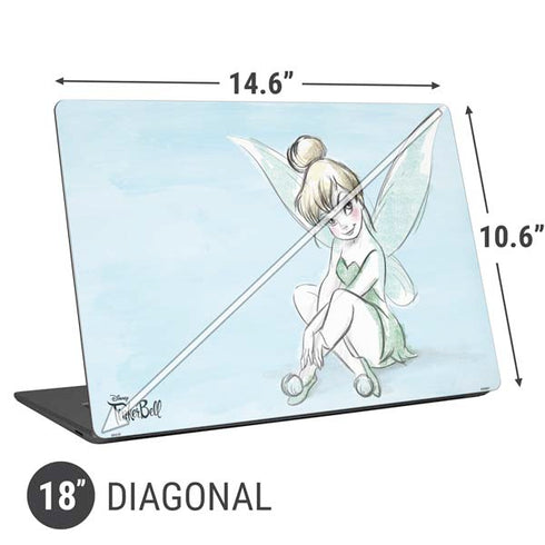 Disney Tinker Bell Sketch Art Universal Laptop 18in (14.6 x 10.6in) Skin