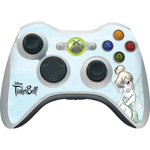 Disney Tinker Bell Sketch Art Xbox 360 Wireless Controller Skin