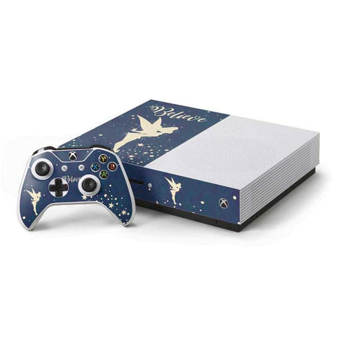 Disney Tinker Bell Believe Xbox One S Console and Controller Bundle Skin