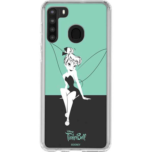 Disney Tinker Bell Color Block Galaxy A21 Clear Case