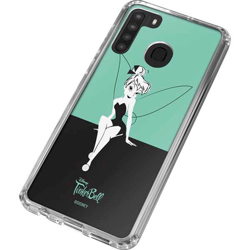 Disney Tinker Bell Color Block Galaxy A21 Clear Case