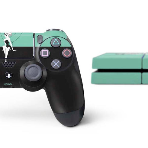Disney Tinker Bell Color Block PS4 Console and Controller Bundle Skin