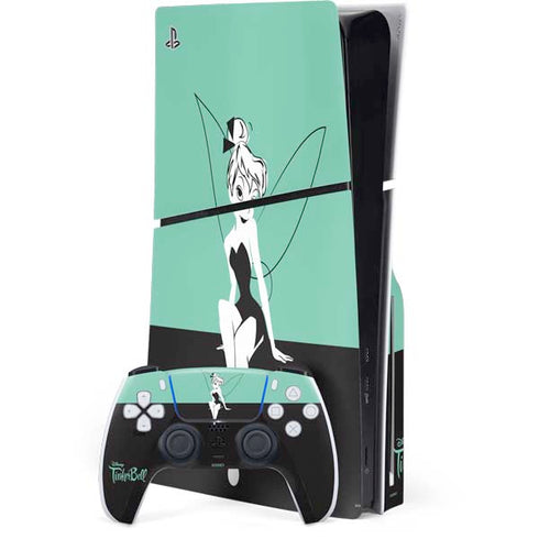 Disney Tinker Bell Color Block PS5 Slim Disk Bundle Skin