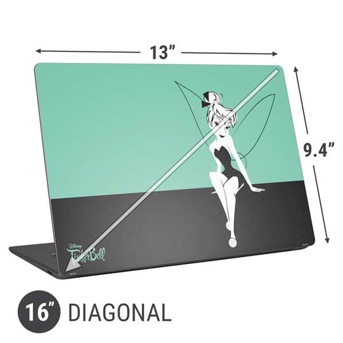 Disney Tinker Bell Color Block Universal Laptop 16in (13 x 9.4in) Skin