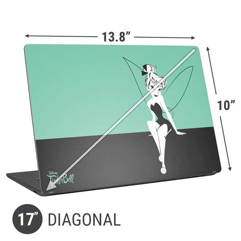 Disney Tinker Bell Color Block Universal Laptop 17in (13.8 x 10in) Skin