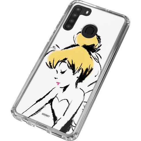 Disney Tinker Bell Dreamer Ink Art Galaxy A21 Clear Case