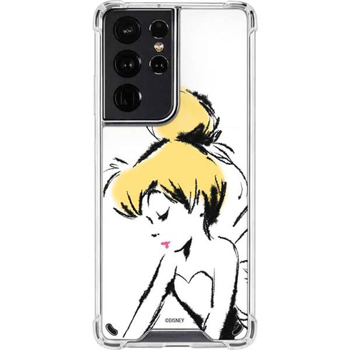 Disney Tinker Bell Dreamer Ink Art Galaxy S21 Ultra 5G Clear Case
