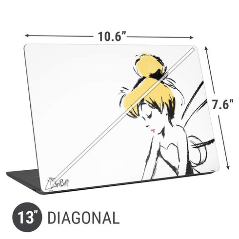 Disney Tinker Bell Dreamer Ink Art Universal Laptop 13in (10.6 x 7.6in) Skin