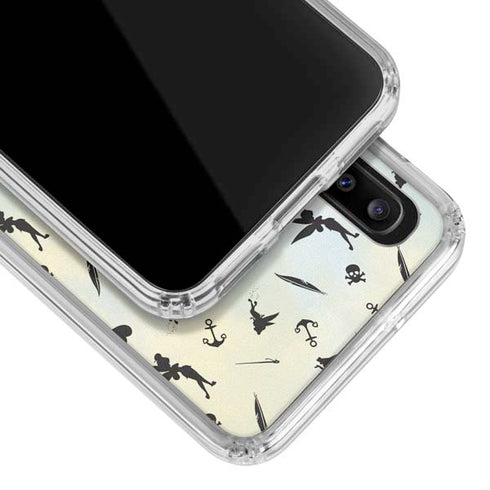 Disney Tinker Bell Fairy Size Pattern Galaxy A30 Clear Case