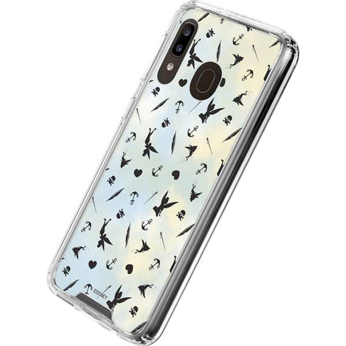 Disney Tinker Bell Fairy Size Pattern Galaxy A30 Clear Case
