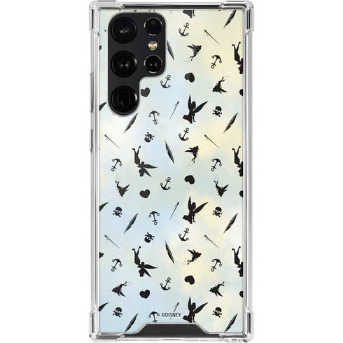 Disney Tinker Bell Fairy Size Pattern Galaxy S22 Ultra Clear Case