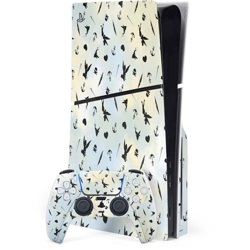 Disney Tinker Bell Fairy Size Pattern PS5 Slim Disk Bundle Skin