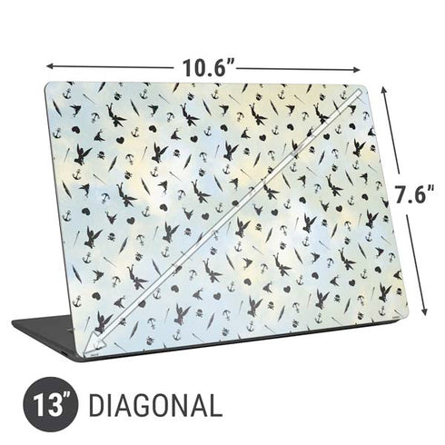 Disney Tinker Bell Fairy Size Pattern Universal Laptop 13in (10.6 x 7.6in) Skin
