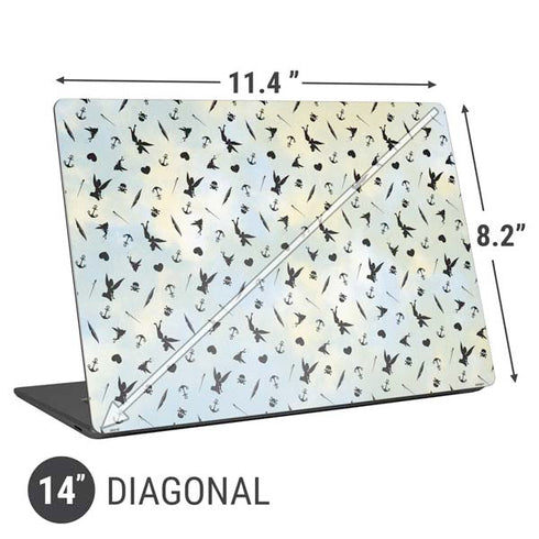 Disney Tinker Bell Fairy Size Pattern Universal Laptop 14in (11.4 x 8.2in) Skin