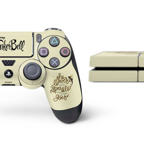 Disney Tinker Bell Leave A Little Sparkle PS4 Console and Controller Bundle Skin