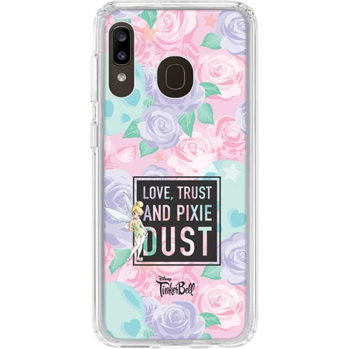 Disney Tinker Bell Love Trust and Pixie Dust Galaxy A20 Clear Case