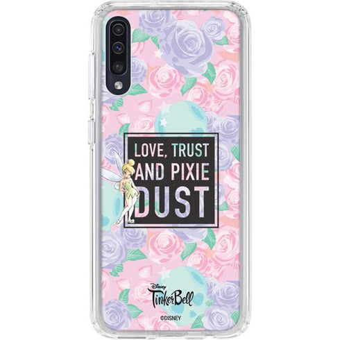 Disney Tinker Bell Love Trust and Pixie Dust Galaxy A50 Clear Case