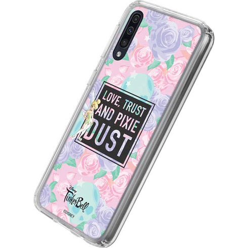 Disney Tinker Bell Love Trust and Pixie Dust Galaxy A50 Clear Case