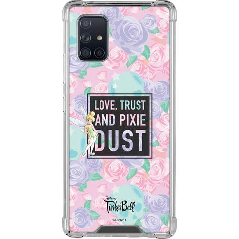Disney Tinker Bell Love Trust and Pixie Dust Galaxy A71 5G Clear Case
