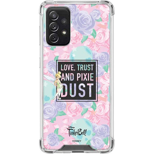 Disney Tinker Bell Love Trust and Pixie Dust Galaxy A72 5G Clear Case