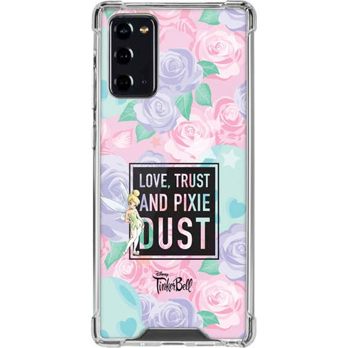 Disney Tinker Bell Love Trust and Pixie Dust Galaxy Note20 5G Clear Case