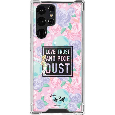 Disney Tinker Bell Love Trust and Pixie Dust Galaxy S22 Ultra Clear Case