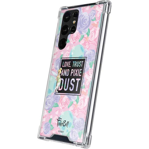 Disney Tinker Bell Love Trust and Pixie Dust Galaxy S22 Ultra Clear Case