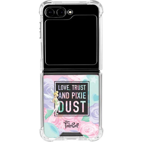 Disney Tinker Bell Love Trust and Pixie Dust Galaxy Z Flip5 5G Clear Case
